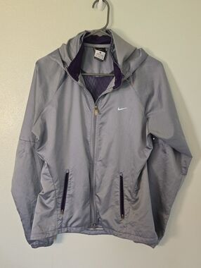 Nike | Gray Purple Storm-FIT Water-resistant Windbreaker Jacket Size Medium